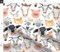 Farm Animals Cute Barnyard Watercolor Whimsical Custom Printed Fabric by Spoonflower Various Fabrics by the Yard or Fat Quarter